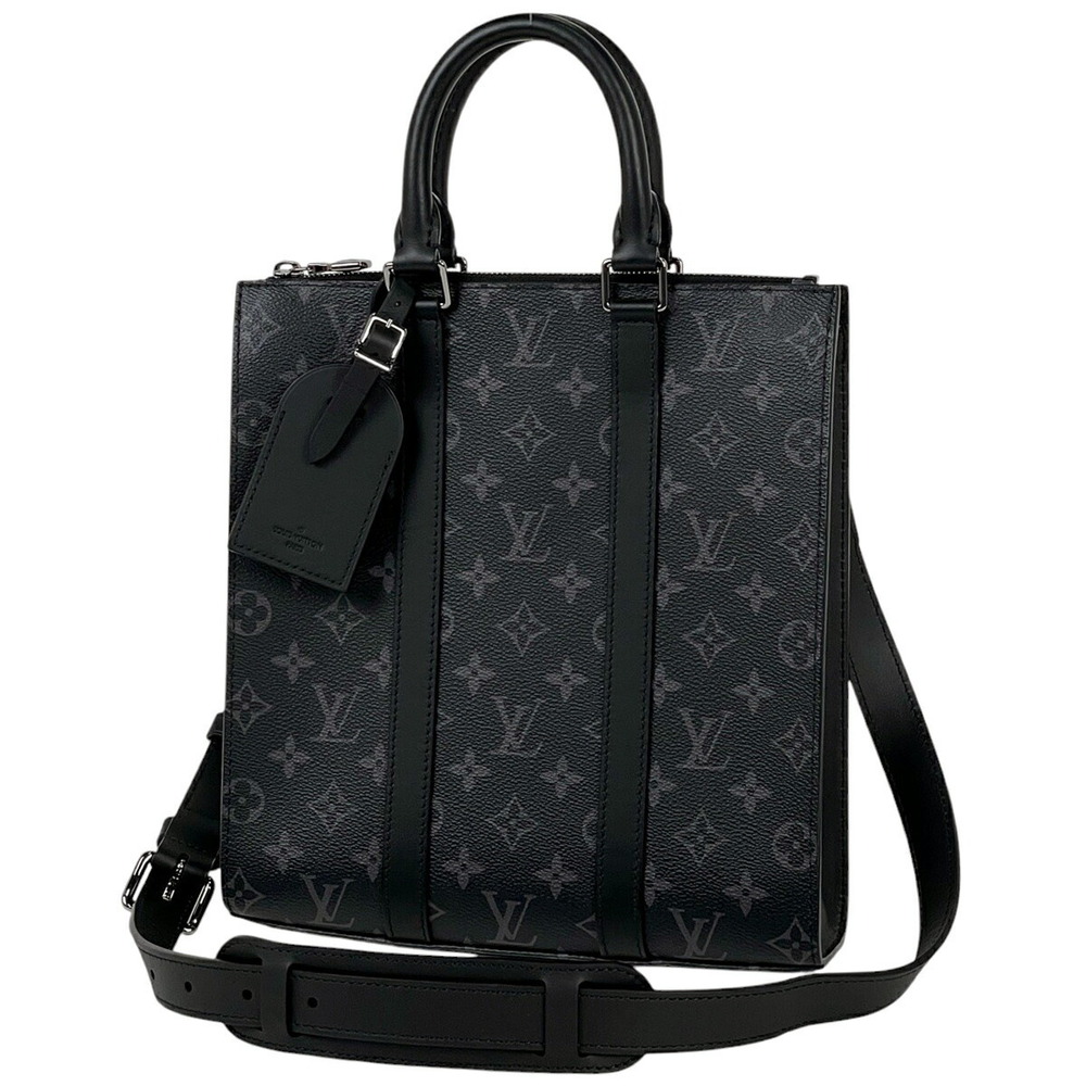 Louis Vuitton Sac Plat Cross Shoulder Bag 2way Tote Eclipse Noir Black
